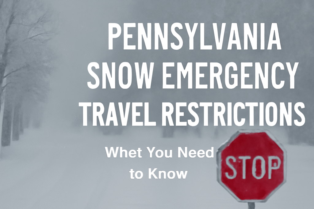 Pennsylvania Snow Emergency Travel Restrictions What You Need to Know