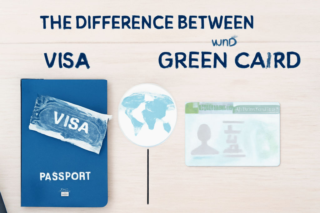 difference between visa and green card