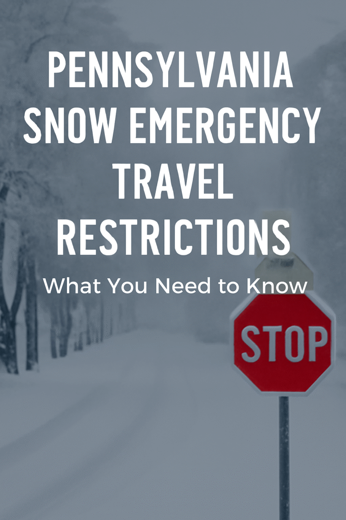 Pennsylvania Snow Emergency Travel Restrictions